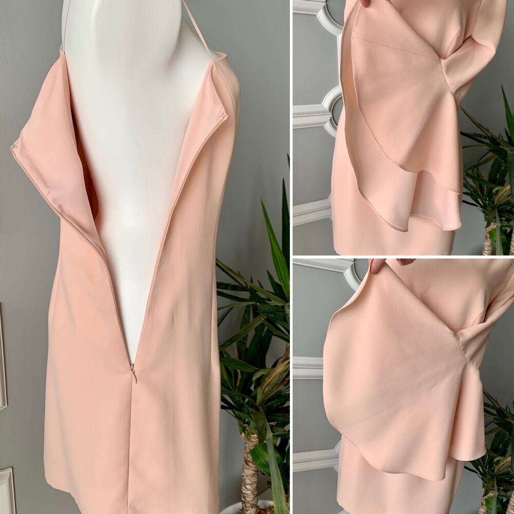 Intermix One Shoulder Mini Dress in Pink Size Medium - Picture 6 of 12